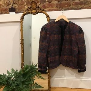 Vintage crop blazer (padded shoulder) unisex